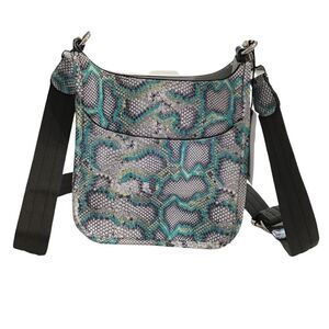 ah-dorned Python Snakeskin Leather Mini Mess Crossbody Bag New With Tag